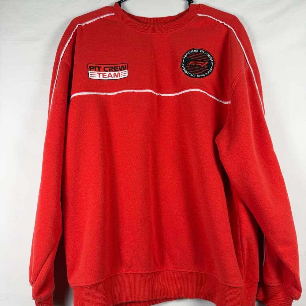 Formula 1 Racing Division Pit Crew Team Sweater Large Red Hybrid Apparel F1 Y2K